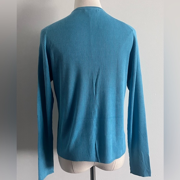 Tommy Bahama Silk Blue Cardigan M - Picture 2 of 3